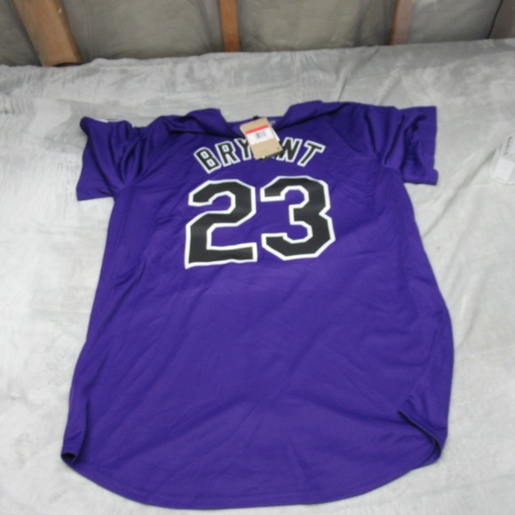 Colorado Rockies Jersey Mens Large Nike MLB Purple Bryant 23 Baseball $175 NEW - Picture 2 of 13